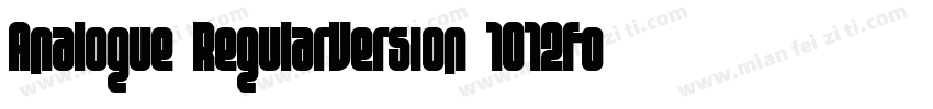 Analogue RegularVersion 1012Fonts字体转换
